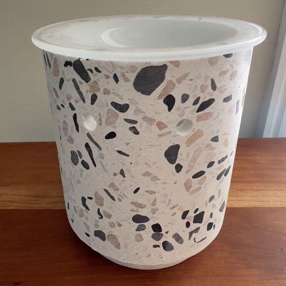 Scentsy Warmer TERRAZZO Polished‎ Smooth Cement Neutral Colors Southwestern Vibe - Picture 2 of 10